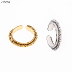 ANILLO ORO ACERO INOXIDABLE
