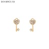 PENDIENTE LLAVE CON CIRCONITA/ORO/ACERO INOXIDABLE