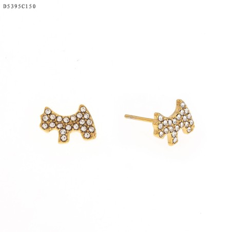 PENDIENTE /ORO/CON CIRCONITA/ACERO INOXIDABLE