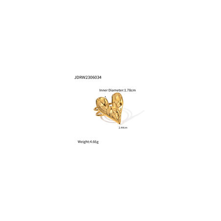ANILLO CORAZÓN ACERO INOXIDABLE 18K
