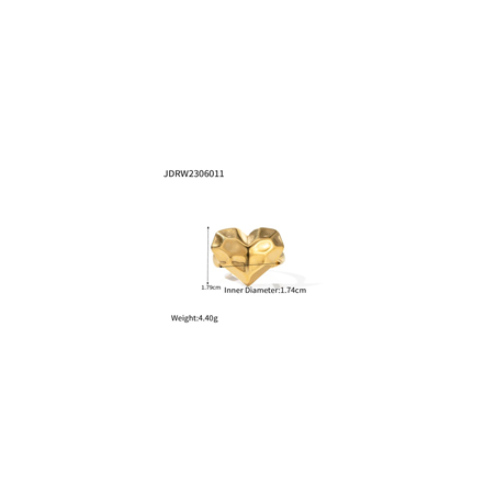 ANILLO CORAZÓN ACERO INOXIDABLE 18K