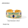 ANILLO OJO TURQUESA ACERO INOXIDABLE 18K