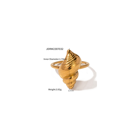 ANILLO CARACOLA ACERO INOXIDABLE 18K