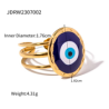 ANILLO OJO TURCO ACERO INOXIDABLE 18K